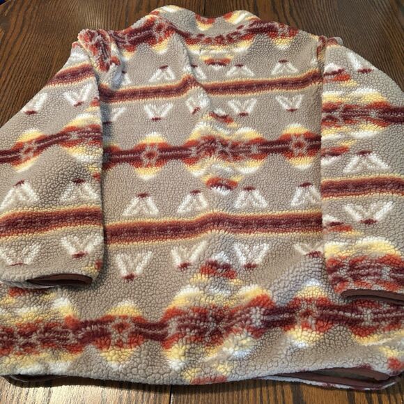 Mountain & Isle Deep Pile Fleece Jacket Size M  Aztec Southwest  90's Inspired - Picture 5 of 14